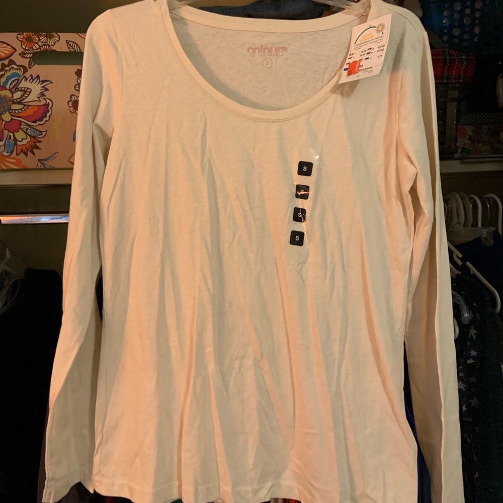 Long sleeve cream shirt